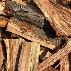 Pile of cherry firewood