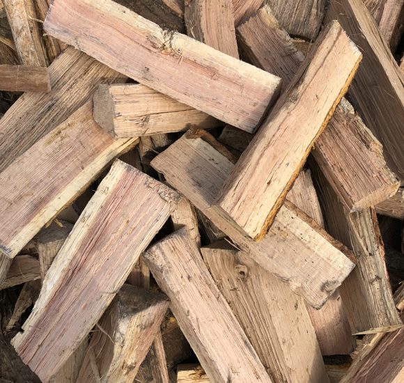 Pile of freshly split firewood