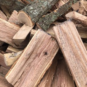 Pile of oak firewood